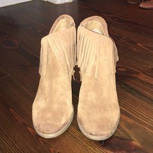 Lucky Brand fringe booties